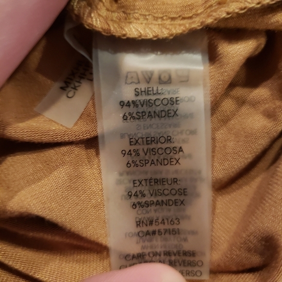 Calvin Klein Long Sleeve Crew Neck Women's Solid Liquid Jersey Tee - Picture 5 of 7